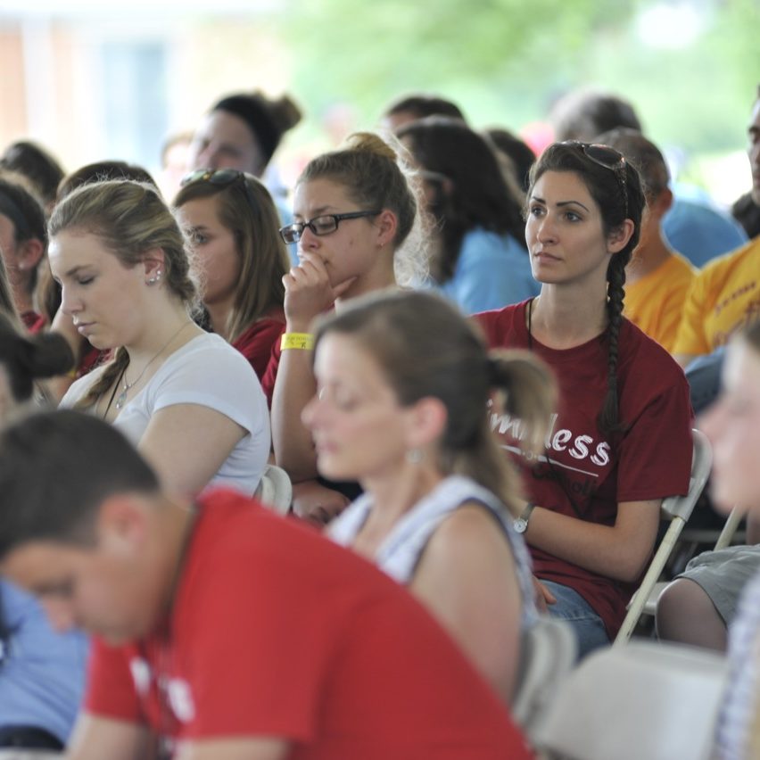 participants in thought in the tent main campus 1, 2015