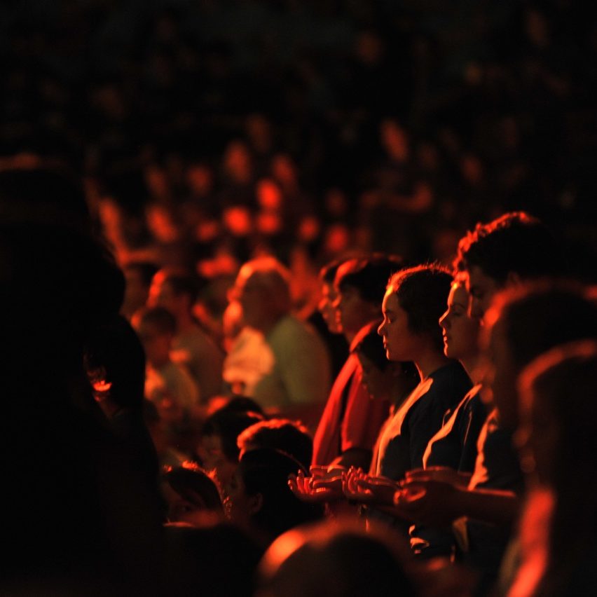 Participants in prayer at main campus 1, 2015