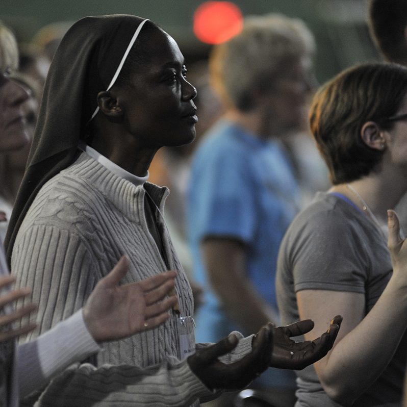 nun in praise at power and purpose conference, 2015