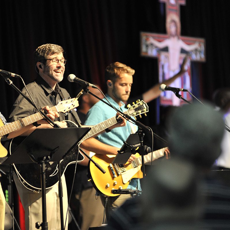 Dr. Rice and band at conference, 2015