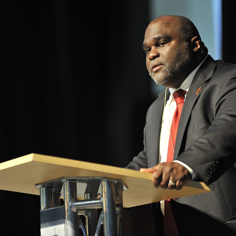 Deacon Harold Burke-Sivers at Power and Purpose conference, 2015