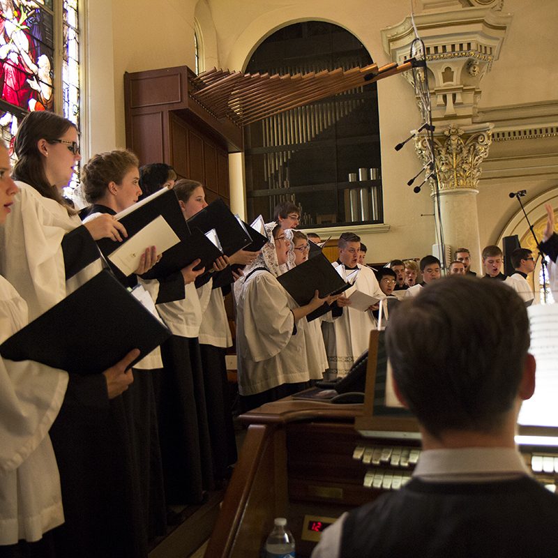 The Choir during pontifical Solemn high mass in St. Peters Church