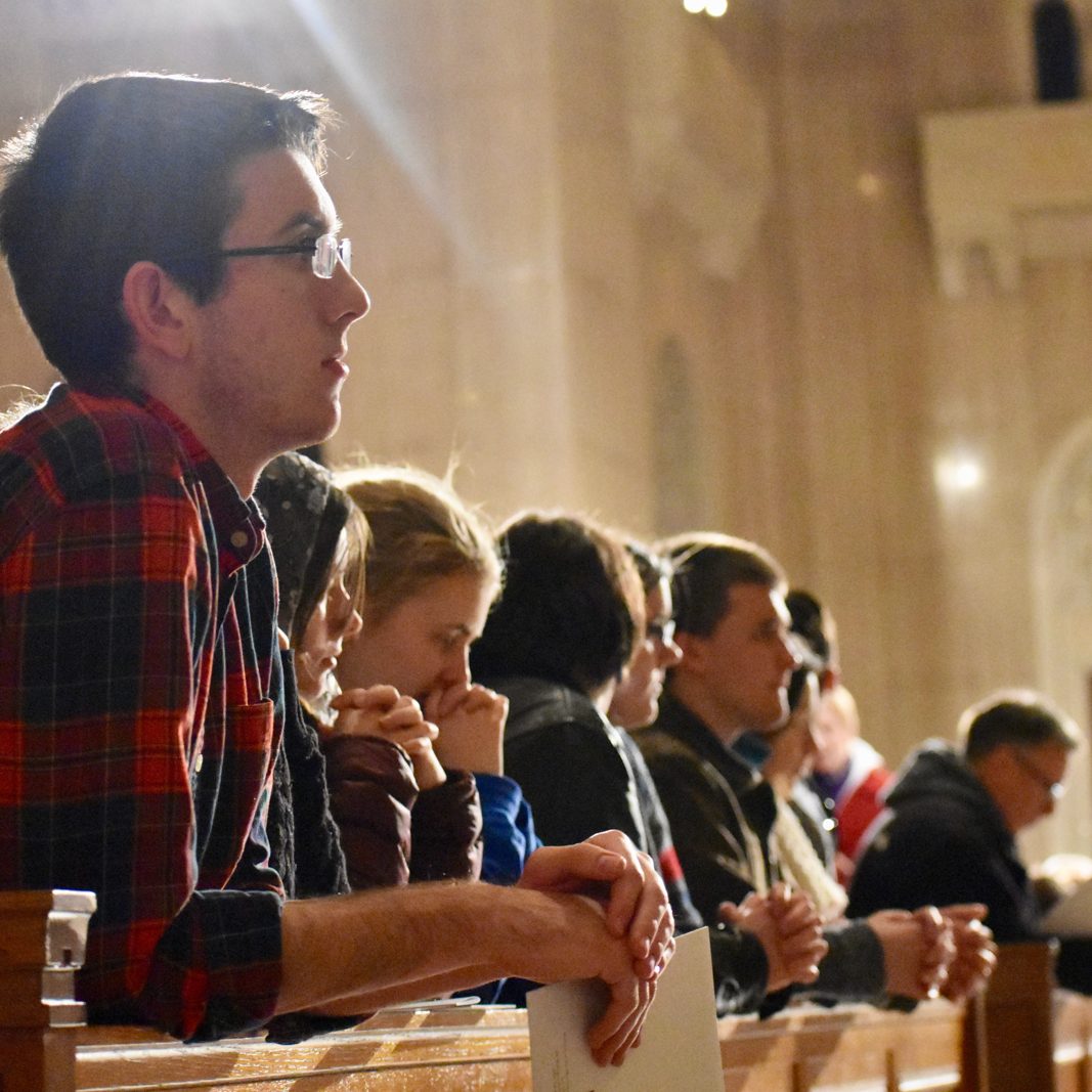 student in the basilica of Washington DC