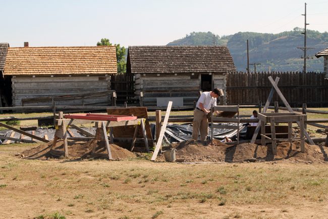 An archeology dig at Fort Steuben for a summer internship program.