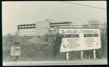 college of steubenville West and east campus sign