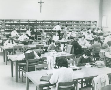 Students in old library