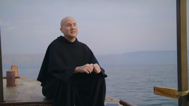 Father Dave Pivonka TOR on a Boat on the Sea of Galilee