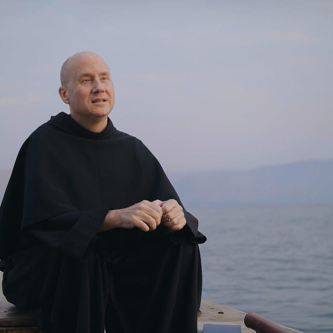 Father Dave Pivonka TOR on a Boat on the Sea of Galilee