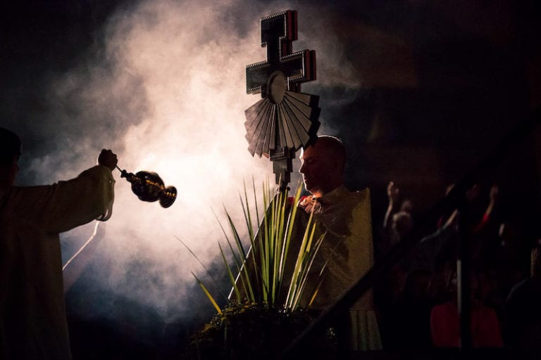 Father Dave Pivonka Eucharistic procession