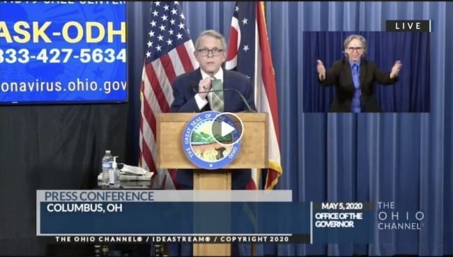 Governor DeWine Wearing Franciscan University Tie