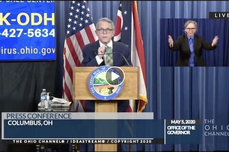 Governor DeWine Wearing Franciscan University Tie