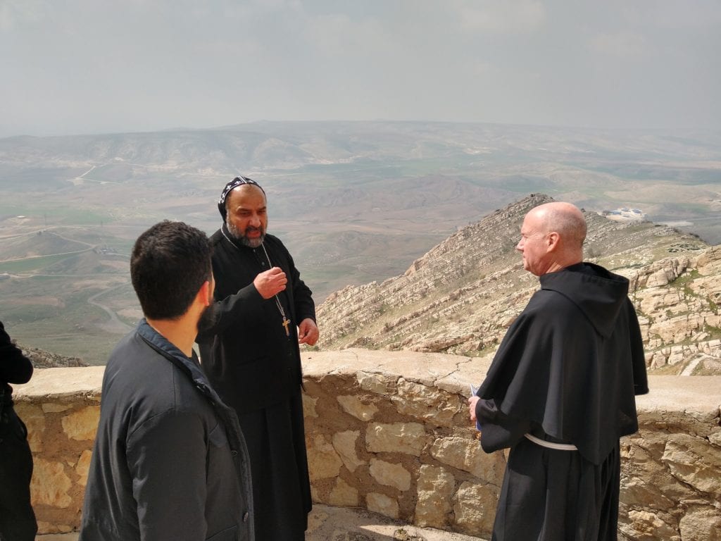 Franciscan University president Fr. Dave Pivonka, TOR, at the Mar Mattai Monastery, which dates back to the 4th century.