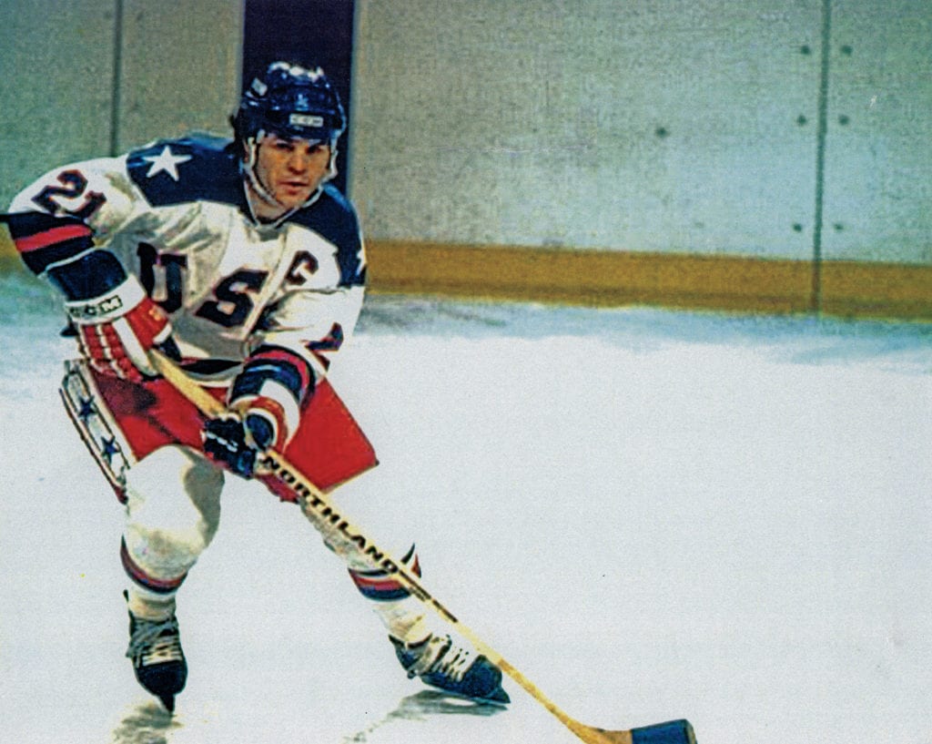 Mike Eruzione, member, 1980 U.S. Olympic Hockey Team