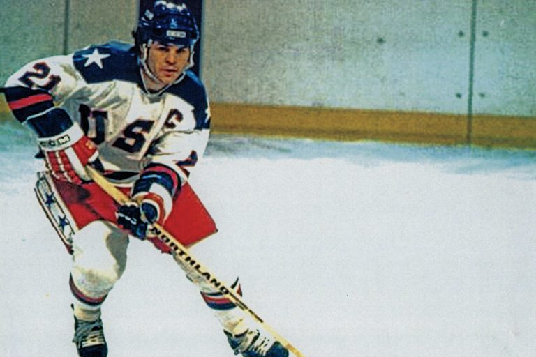Mike Eruzione, member, 1980 U.S. Olympic Hockey Team