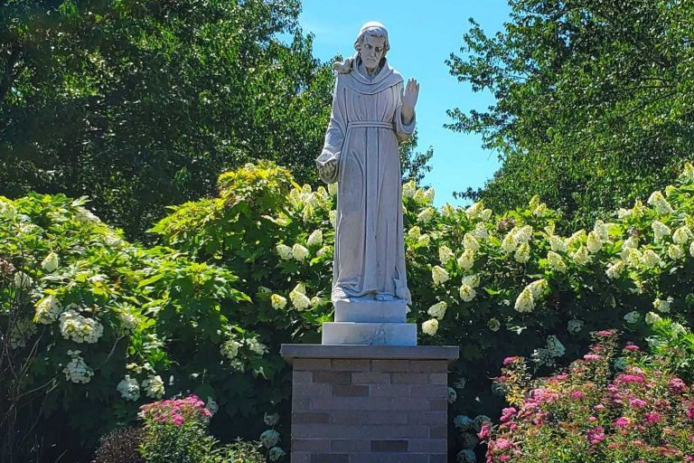 Statue of St. Franciscan on FUS campus