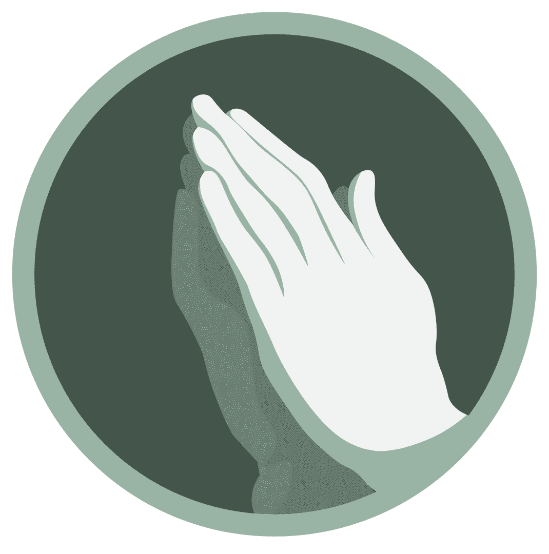 hands together in prayer
