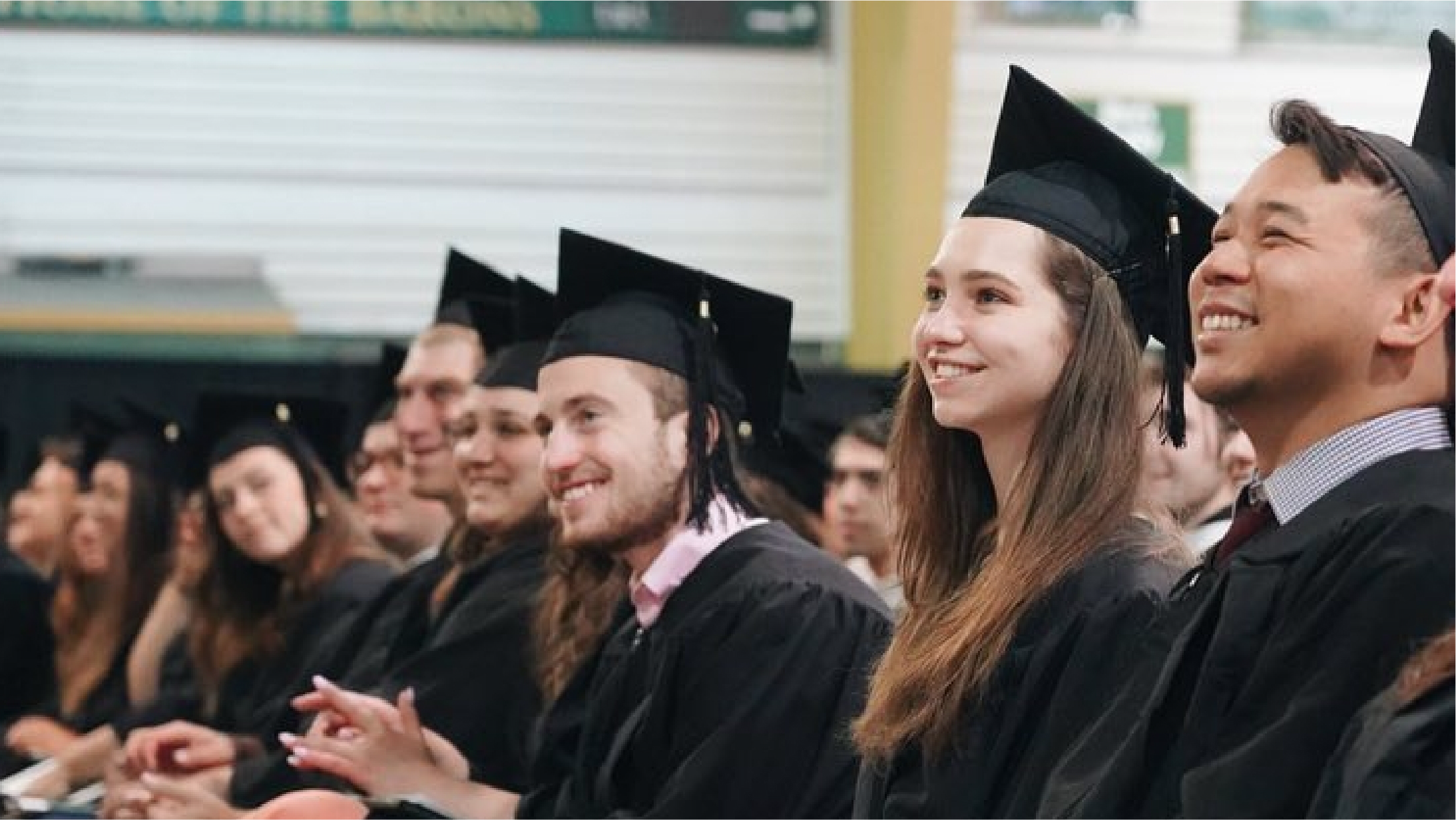 students at graduation ceremony