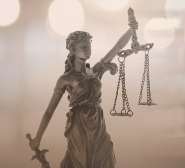 scales of justice for criminal justice program
