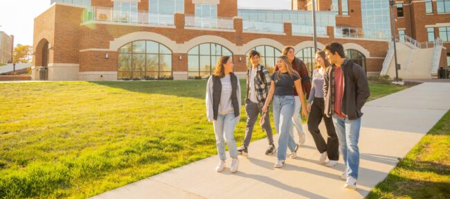 Group of students walking