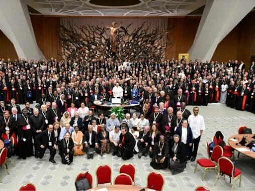 Participants of the Synod on Synodality gather for a group photo on Oct. 26, 2024. (Credit: Vatican Media)