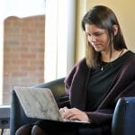 student studying in St. Louis hall