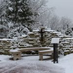 kelly's garden in the snow