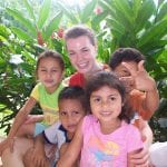 Student with children