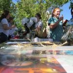 household fair in the fieldhouse plaza