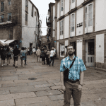 Student in European town