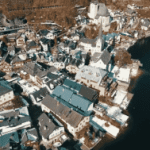 Overhead of European city