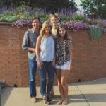 family next to circle