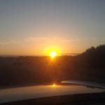 Sunset on mountain