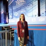 Student at interning at the capitol