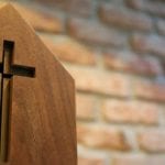 Cross on Church pew