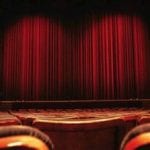 closed curtains on stage