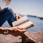 reading next to the sea