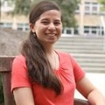 student on bench
