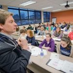 Dr. Harris in nursing class