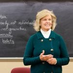 Female Professor in front of class