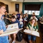 Professor teaching class