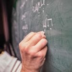 Writing on a chalkboard