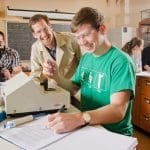 Students working on chemistry assignments
